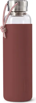 Obrázok produktu pre Sklenená fľaša na vodu 600 ml, bordová / Black+Blum