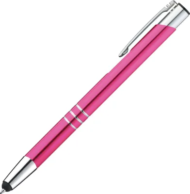 Produktbild von Touchpen Kugelschreiber aus Metall / Farbe: pink