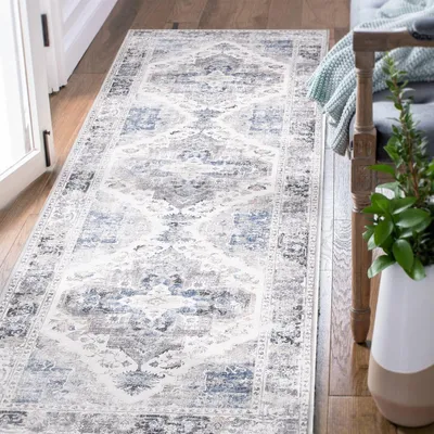Produktbild von Vintage Chenille Teppich 90 x 150 cm mit Blumenmuster