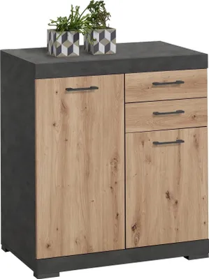 Produktbild von Kommode >BRISTOL 2 XL< in Matera-Artisan Eiche - 80x89,9x49,9cm (BxHxT)