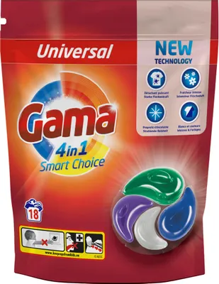Produktbild von Gama Flüssigwaschmittel Universal Caps 4in1 für 18 WL Waschmittel (1er Pack)