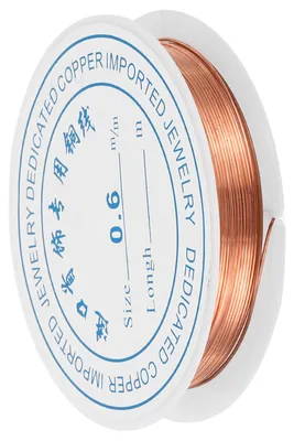 Kupferdraht 0,6 mm, 4,5 m, Rotbronze, für Schmuckherstellung