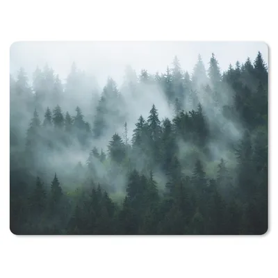 Produktbild von MuchoWow® Mauspad Mousepad Nebel - Bäume - Wald 40x30 cm - Mousepads - Maus Mat - Pad - Mausunterlage - Anti Rutsch