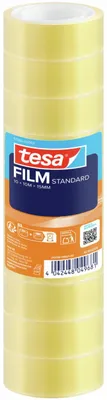 Produktbild von tesa tesafilm Standard Klebeband - transparent - 10 m x 15 mm - 10 Stück
