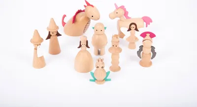 Immagine prodotto di TickiT figure fantasy in legno - set di giocattoli magici 10 pezzi