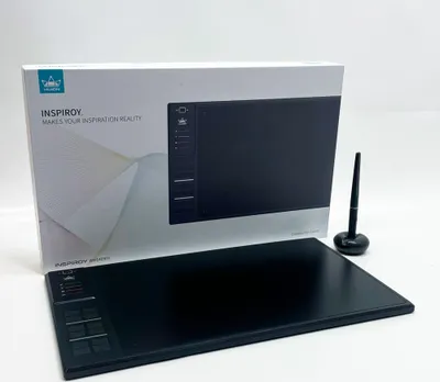 Produktbild von HUION WH1409 V2, Modellnummer WH1409 V2, Grafiktablett, 5080 lpi Auflösung, 350 x 218 mm Arbeitsfläche, USB-Anschluss, 0,3 mm Stiftspitze, kabellos mit 2,4 GHz Verbindung