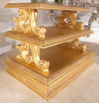 Immagine prodotto di Tavolino in vero legno barocco rococò tavolino da caffè tavolini classici mobili