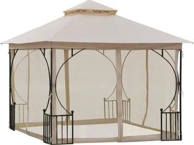 Produktbild von Faltpavillon 3x3 Gartenpavillon Gartenzelt inkl Beige Schwarz