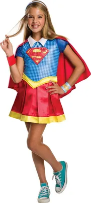 Produktbild von Supergirl - "Deluxe" Kostüm - Mädchen BN5090 (S) (Rot/Blau)