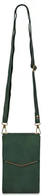 Produktbild von styleBREAKER Mini Umhängetasche mit V-Klappe und Metall Detail | kleine Handytasche zum Umhängen | elegante Crossbody Bag mit Kartenfächern für Damen