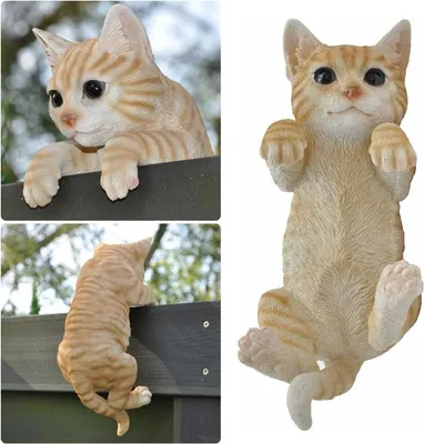 Produktbild von Gartenfigur Dekofigur Katze für Zaun und Trennwand