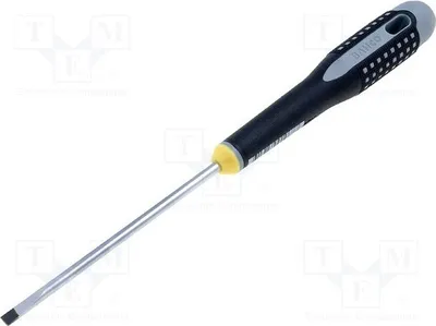 Image de 1 tournevis, lame de 100 mm, longueur totale de 222 mm, modèle BE-8040, embout plat de 4,0 x 0,8 mm