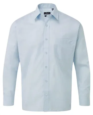 Image de Chemise Premier pour homme à manches longues LT5998 (37,5 cm) (bleu clair)