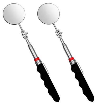 Produktbild von 2 Stück Kfz Inspektionsspiegel mit Teleskopgriff 24,5–72 cm