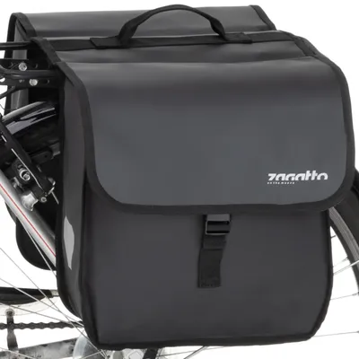 Produktbild von Zagatto Fahrradtasche für gepäckträger doppelt geräumig wasserdicht 22L Schwarze ZG864