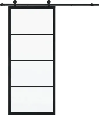Produktbild von Pertura Schiebetür Komplett-Set Jarn 02 Satin 1000x2350 mm inkl. Laufschiene mit Rolle,Griff-Set