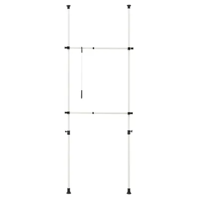 Produktbild von In And OutdoorMatch Teleskop-Kleiderständer Judith – verstellbar – 103–278 x 75–115 cm – Weiß – Metall und Kunststoff – stilvolles Design