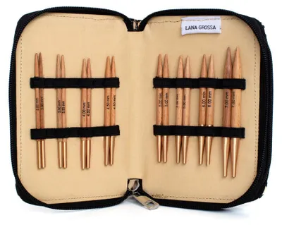 Produktbild von Lana Grossa Rundstricknadel-Set (kurz) Buche 3 - 7 mm  