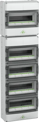 Image de GÜNTHER SPELSBERG Petit tableau de distribution Spelsberg IP65 VDE AK70 4+1-rangées 315x1050x155mm 73347001
