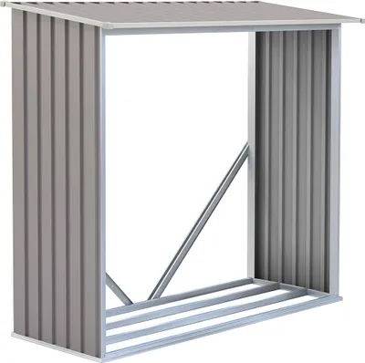 Zdjęcie produktu dla Schowek na drewno G21 WOH 136 - 182 x 75 cm, szary