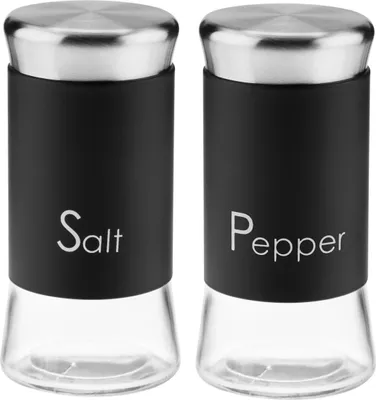 Obrázek produktu pro Sada na sůl a pepř – sypátka/nádoby na koření – objem 2×150 ml – nerezová ocel
