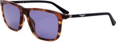 Zdjęcie produktu dla Police SPLE05 Shiny striped brown 57/17/145 Okulary przeciwsłoneczne dla mężczyzn