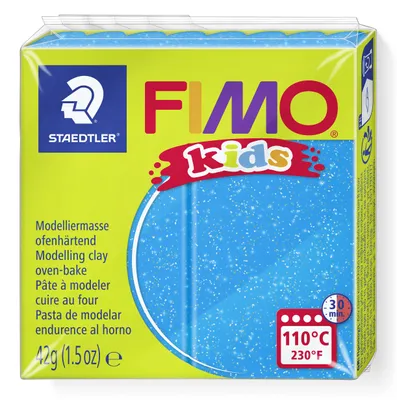 Produktbild von STAEDTLER FIMO kids 8030 ofenhärtende Modelliermasse Einzelprodukt, 42g, glitter blau
