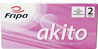 Immagine prodotto di Fripa Kosmetiktuch akito 6011107 21x20cm 2-lagig weiß 100 St./Pack.
