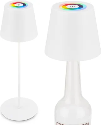Immagine prodotto di Briloner Calida 3 in 1 RGBW lampada da tavolo LED senza fili IP44, dimmerabile, touch, bianco