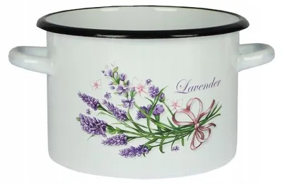Produktbild von Silesia Emalia Lawenda Traditioneller Topf Emailliert 3L