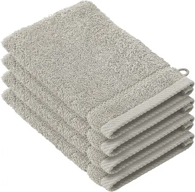 Produktbild von waschlappen Stephanie15 x 21 cm grau 4 Stück