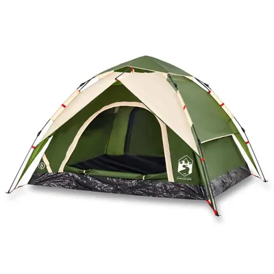 Immagine prodotto di Tenda a Cupola da Campeggio 3 Persone Verde a Rilascio Rapido