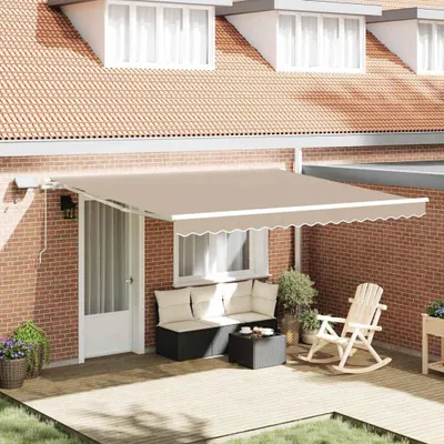 Immagine prodotto di Tenda Retrattile Beige 400 × 300 cm Tessuto e acciaio