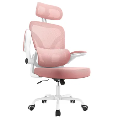 Produktbild von Bürostuhl Ergonomischer Bürostuhl mit Kopfstütze & verstellbaren Armlehnen,atmungsaktiver Mesh-Bezug,Rücken und Taillenstütze, Bürostühle Wippfunktion