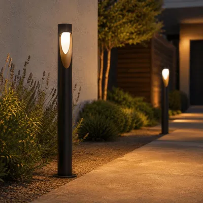 Produktbild von Außenleuchte LED 6W, Säule, Schwarz, IP65, 80cm - Warmweiß, 2300K - 3500K