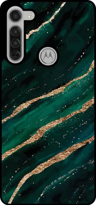 Produktbild von Smartphonica Telefon Fall geeignet für Motorola Moto G8 Power mit Marmor-Druck - TPU zurück Abdeckung Fall Marmor-Design - Grün Gold