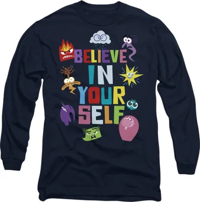Obrázek produktu pro Inside Out 2 - "Believe In Yourself" Tričko pro muže a ženy Uni TV14266 (XL) (Marineblau)