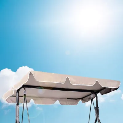 Produktbild von Goplus Dachbezug für Hollywoodschaukel, 168x114cm, Universal, 2 Sitzer, Garten, Polyesterfaser, UV-Schutz