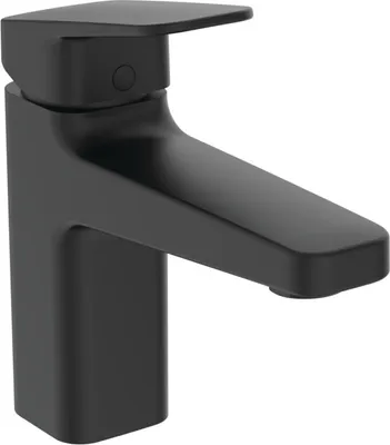Produktbild von Ideal Standard Waschtischarmatur Ceraplan BlueStart H90, Ausladung 124mm BD228XG Schwarz (Silk Black)