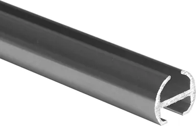Produktbild von BASIT  Innenlauf Gardinenstange selber zusammenstellen Edelstahl look Metall Ø 16mm Einzelteile