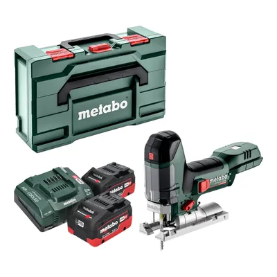 Image de Metabo ST 18 LT 130 BL Scie sauteuse sans fil 18 V 130 mm Brushless + 2x batterie LiHD 5,5 Ah + chargeur + Metabox