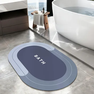 Image de Tapis de bain antidérapant, absorbant, de 43x120 cm, pour la salle de bain