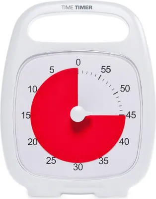 Produktbild von Time Timer Zeitdauer-Uhr "Plus", 60 Min., Weiß