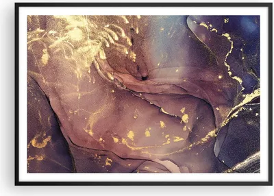 Produktbild von Gerahmtes Poster - Schwarzer Rahmen - Stein Gold Marmor - 100x70 cm - Wand Bild - Wanddeko - Wandbilder - Kunstposter - Wandposter - Bilderrahmen - Bilder - Kunstdruck - P2BAA100x70-4714