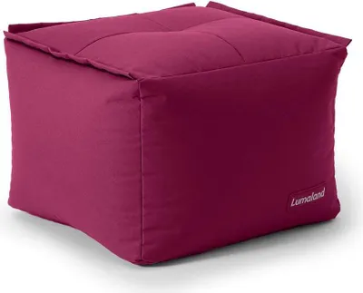 Obrázek produktu pro Modulární stolička Lumaland sedací vak 54x54x40cm vínově červená hranatá