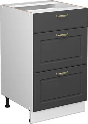 Produktbild von Küchenunterschrank Vicco Fame-Line Anthrazit-Gold 50 cm ohne Arbeitsplatte, Model 38026