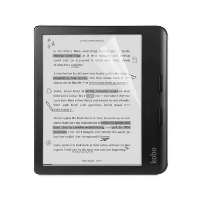 Produktbild von 2x Antireflex Entspiegelungsfolie Displayschutz für Kobo Libra 2 Libra Color 2024 Tolino Vision Color 7 Zoll Displayfolie Kratzschutz
