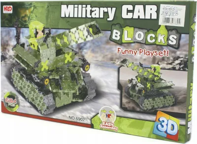 Zdjęcie produktu dla KLOCKI BLOKI 3D Czołg pojazd wojskowy 684EL.