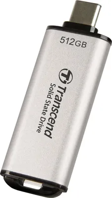 Produktbild von Transcend ESD300, 512 GB, USB Typ-C, 1050 MB/s, 10 Gbit/s, Silber