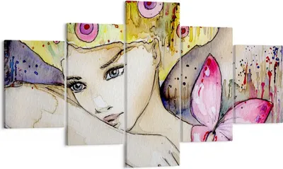 Produktbild von Bild auf Leinwand - Leinwandbild - Frau modern - 125x70cm - Wand Bild - Wanddeko - Wandbilder - Leinwanddruck - Bilder - Kunstdruck - Wanddekoration - Leinwand bilder - Wandkunst - EA125x70-3554